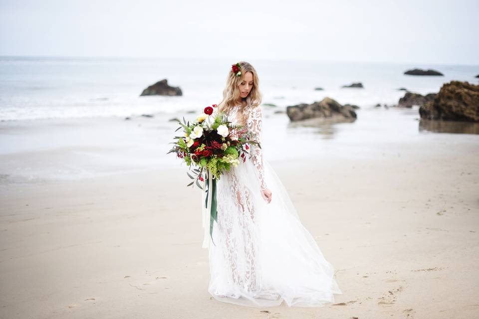 Bride on the beach