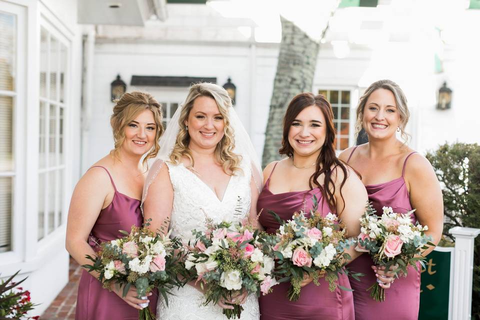 Pink Bridesmaids Bouquets