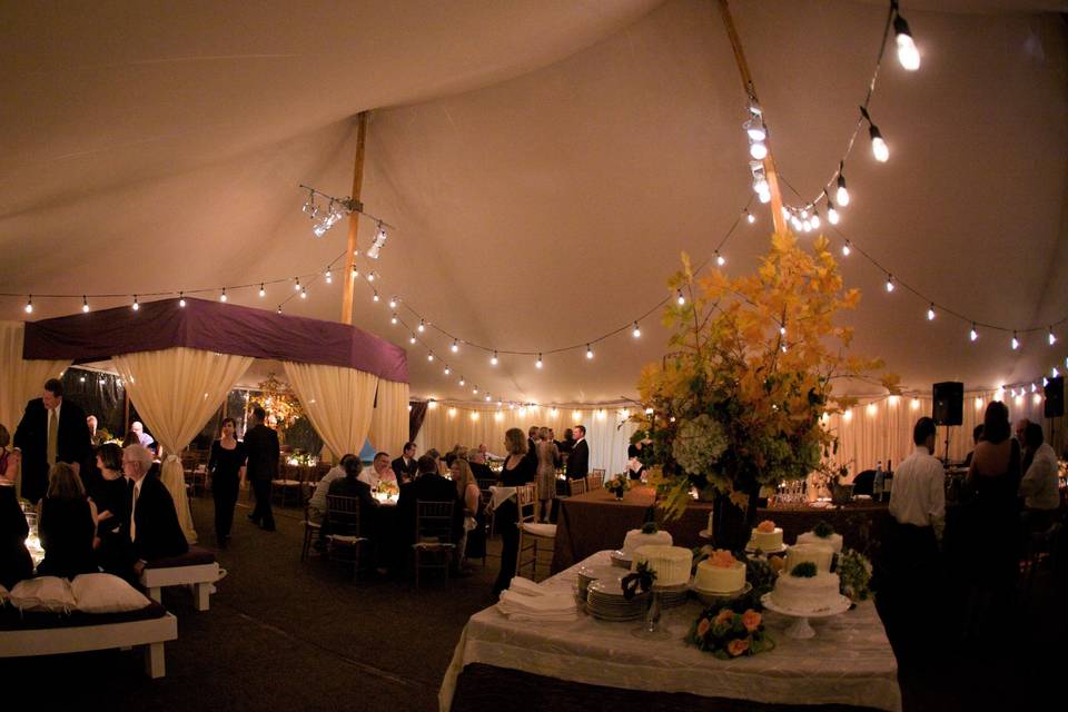 Wedding reception area