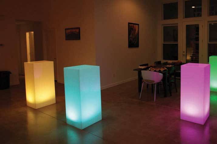 illuminated cocktail tables