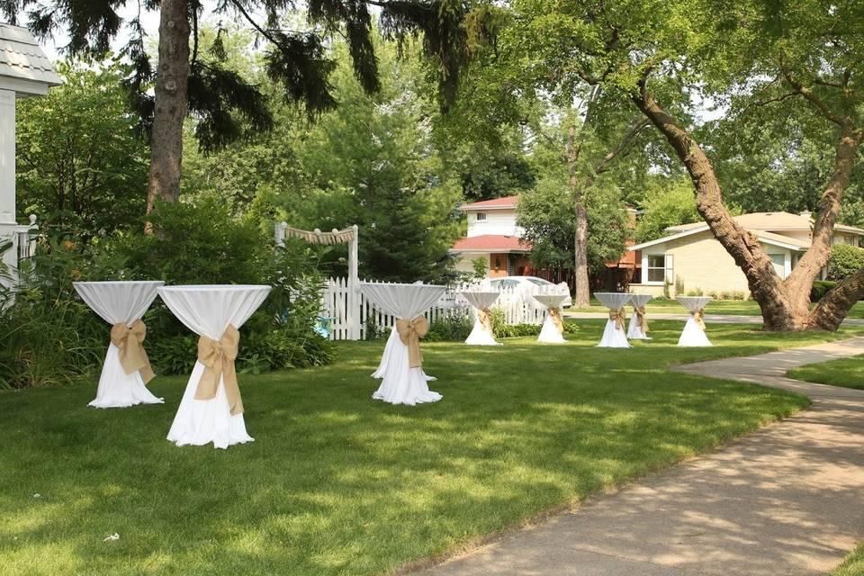 White Wooden Padded Garden Chairs