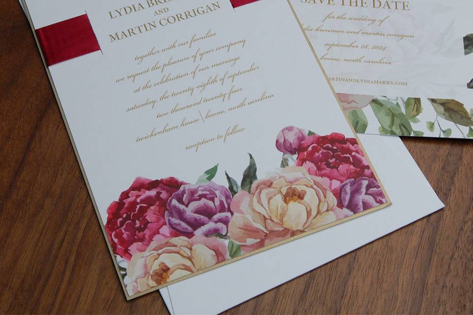 Floral invitation