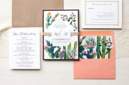 Desert wedding invite