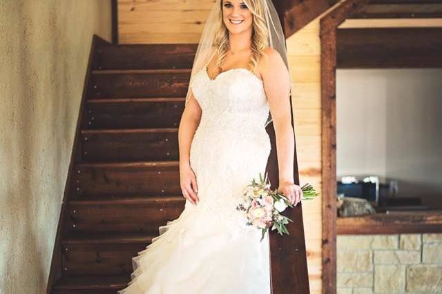 Bride on the stairs