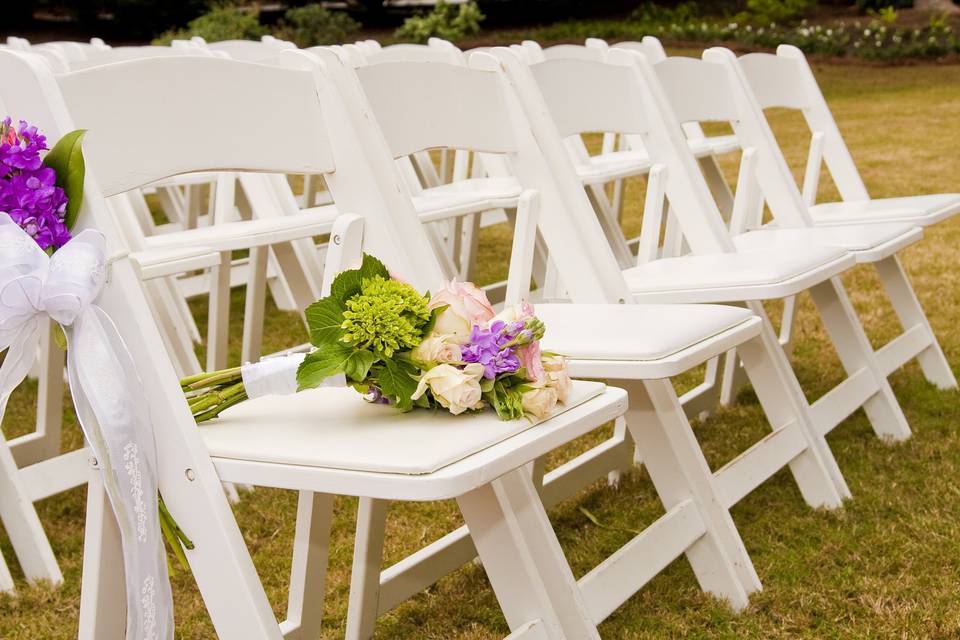 White Wedding Folding Chair