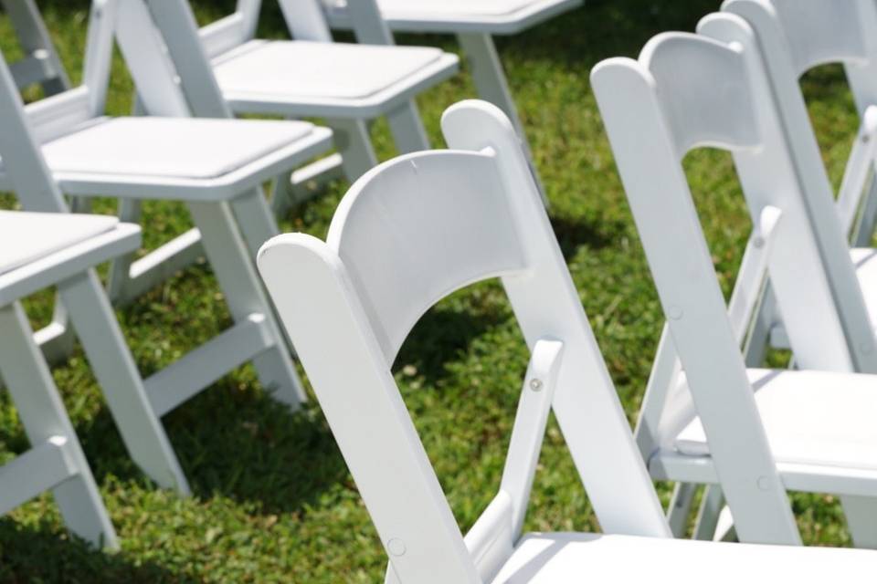 White Wedding Folding Chair