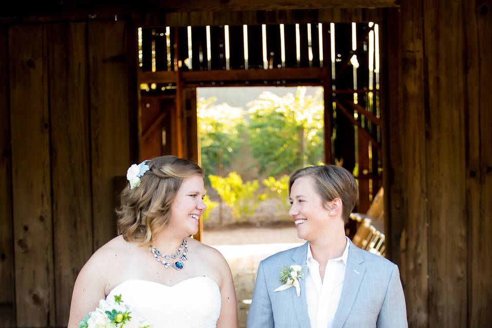 Two brides at Soda Rock Winery