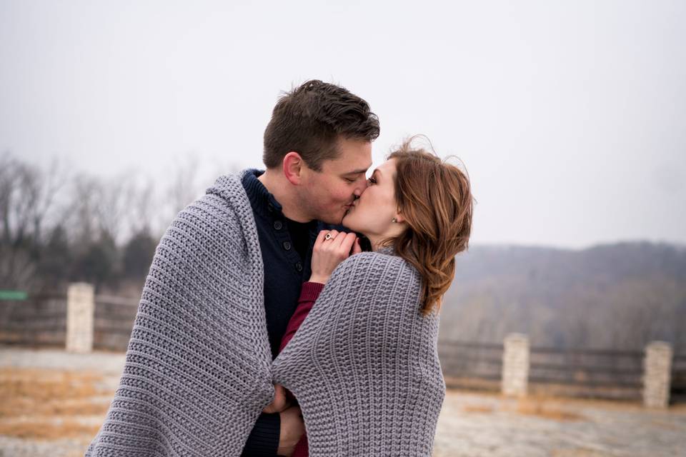 Winter engagement in St Louis