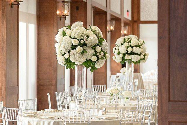 Tall, floral centerpieces
