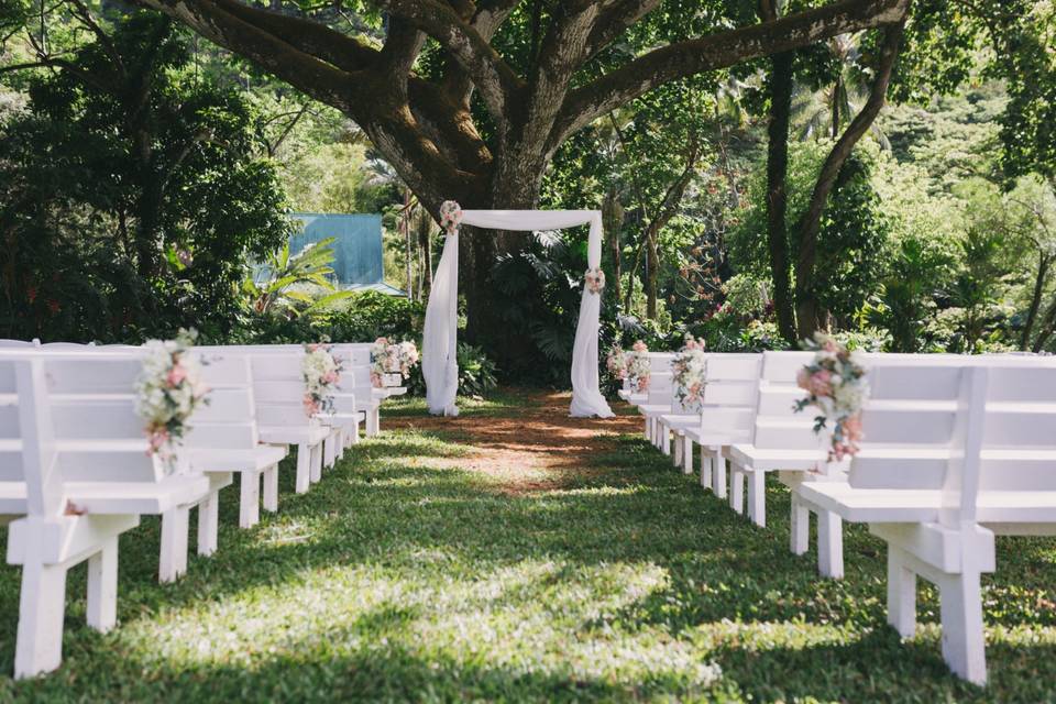 Wedding ceremony setup