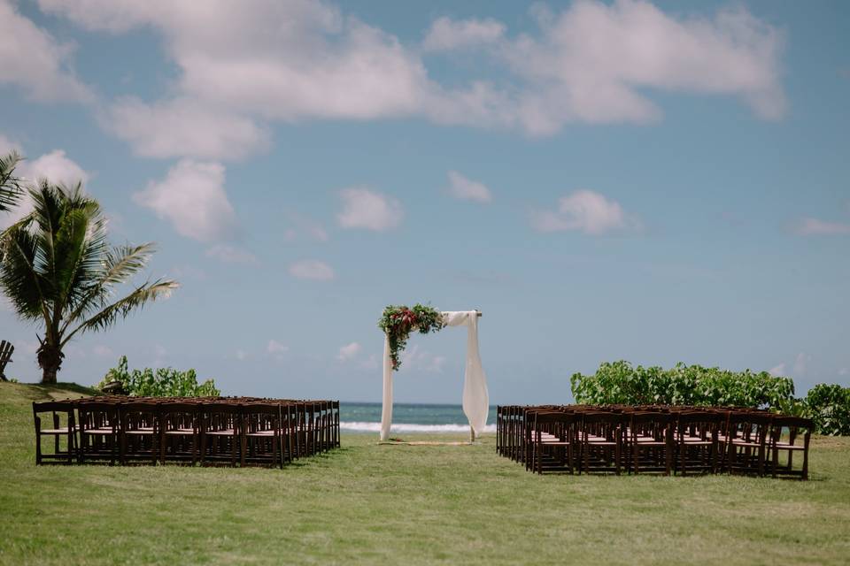 Wedding ceremony setup