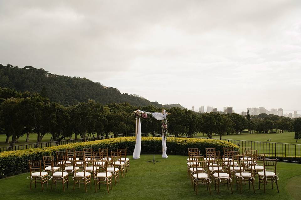 Wedding ceremony setup