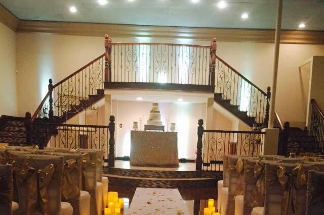 Indoor wedding setup