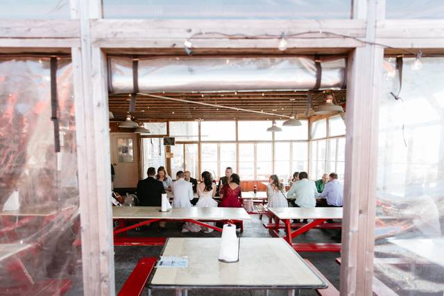 Picnic Table Wedding Dinner