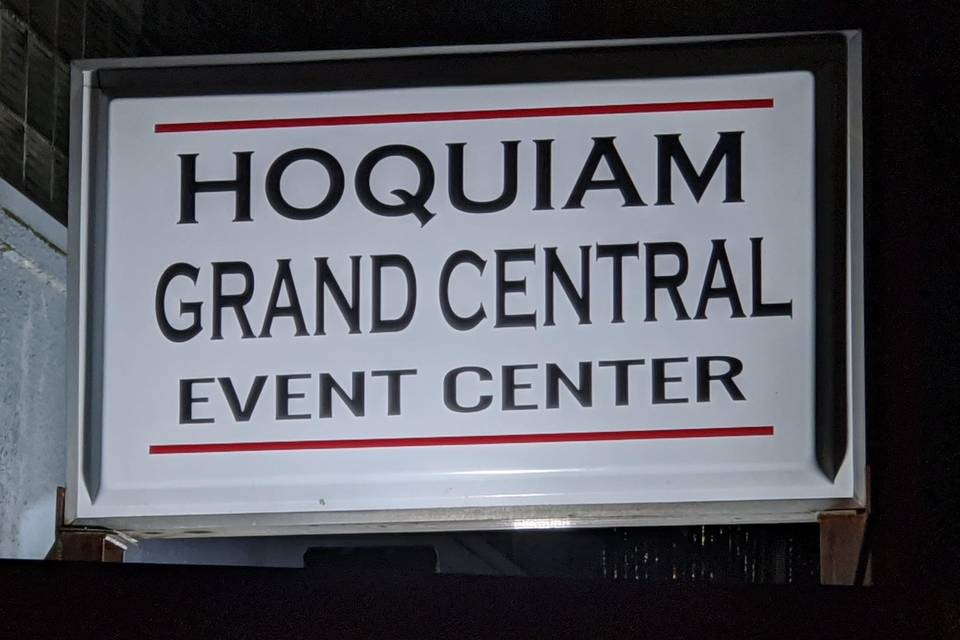 Hoquiam grand central signage