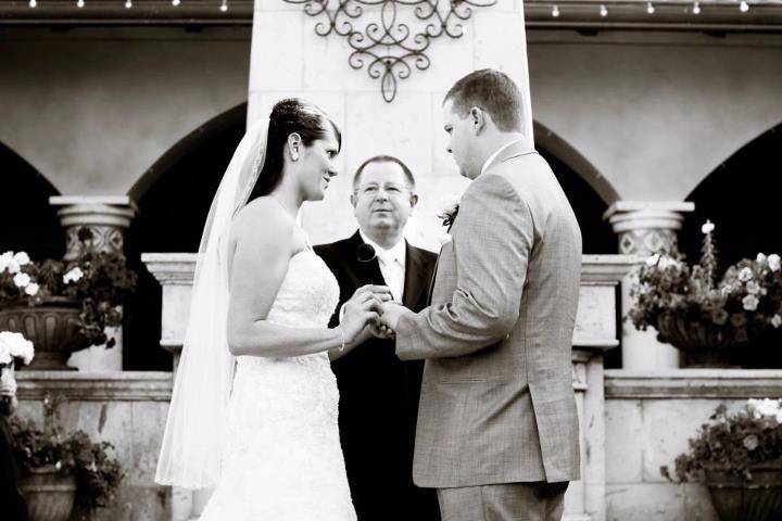 Officiant with the couple