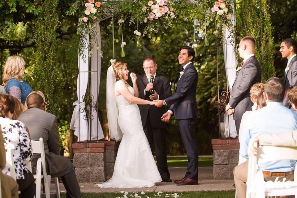 Ceremony under the trees