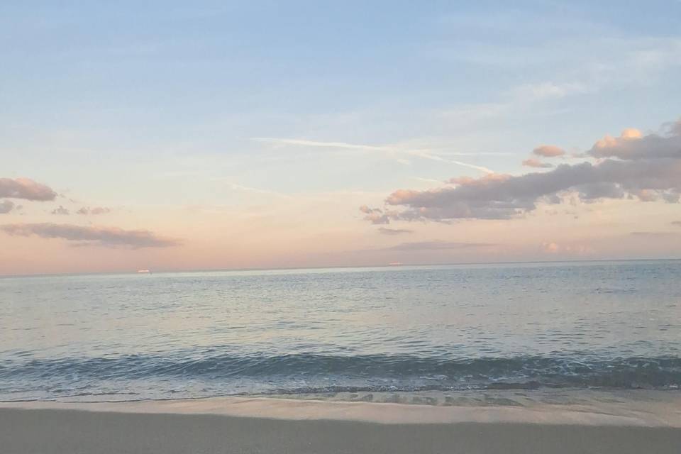 Initials in the Sand - C and A