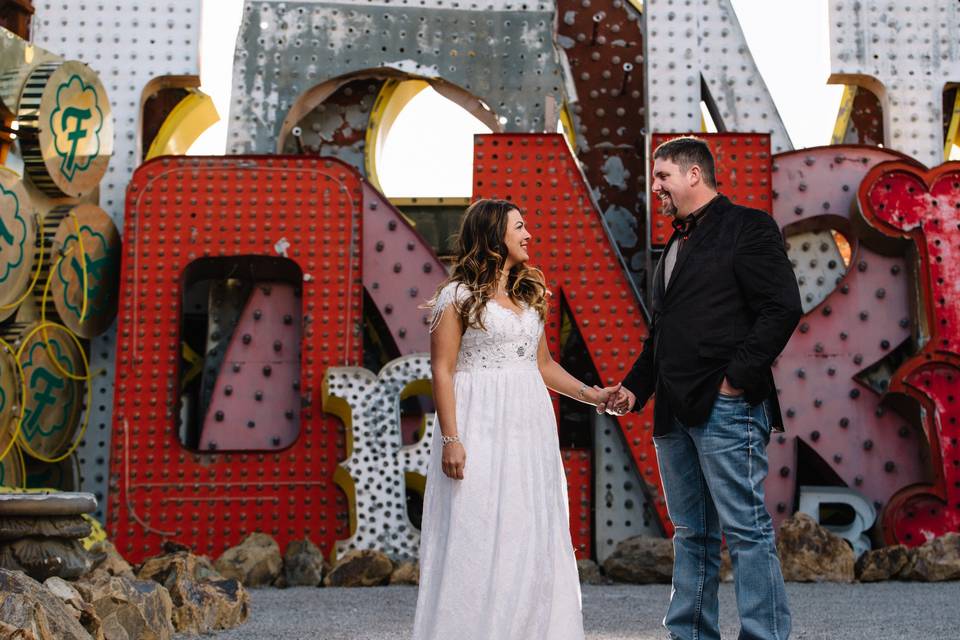 Neon Museum Wedding Photos