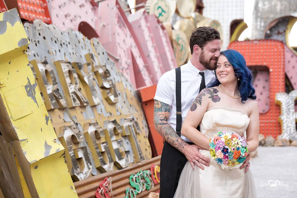 Neon Museum Wedding Photos