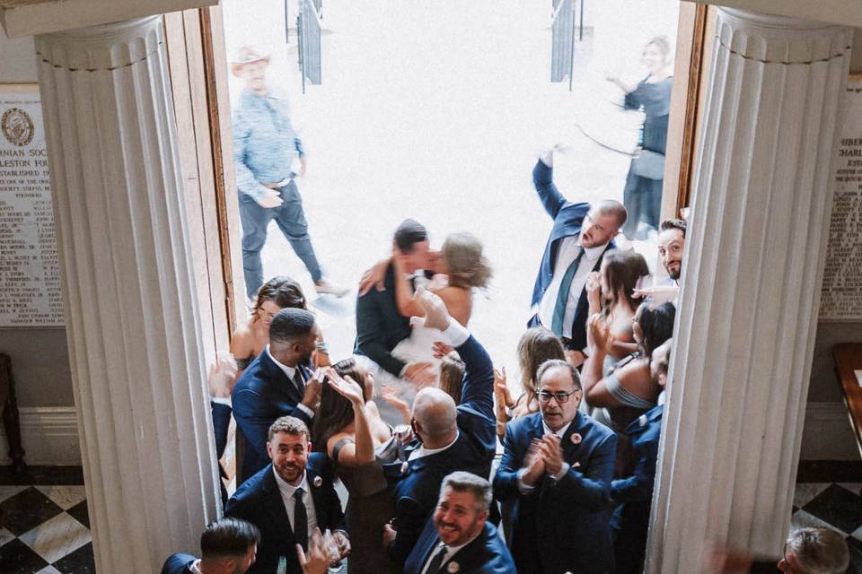Flower girl arrives