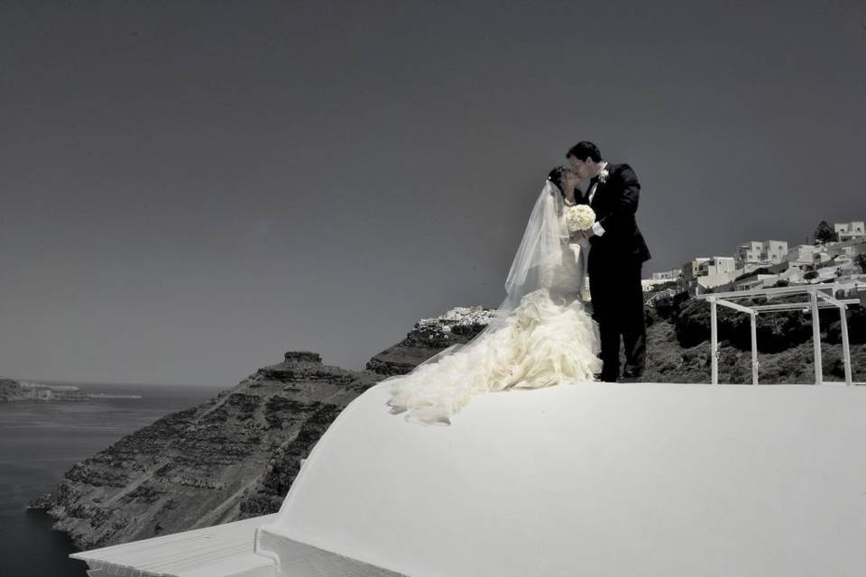 Stunning caldera photoshooting, Santorini