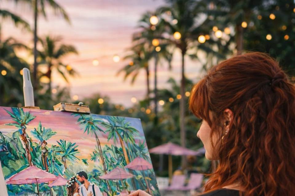 Live Wedding Painting