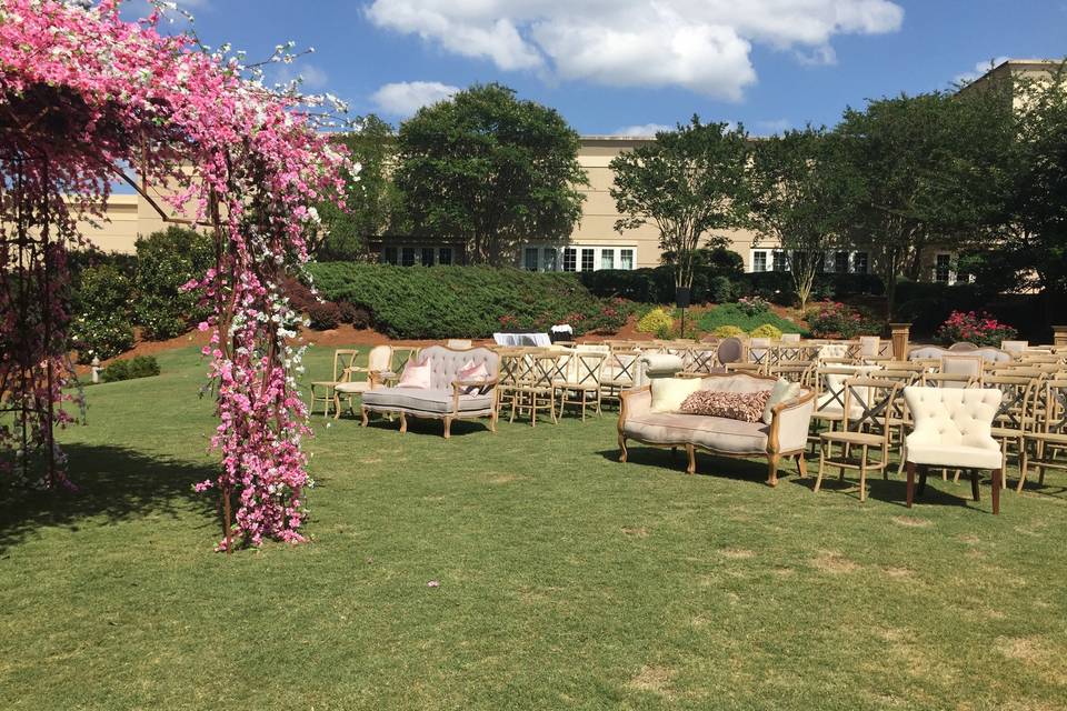 Wedding ceremony setup