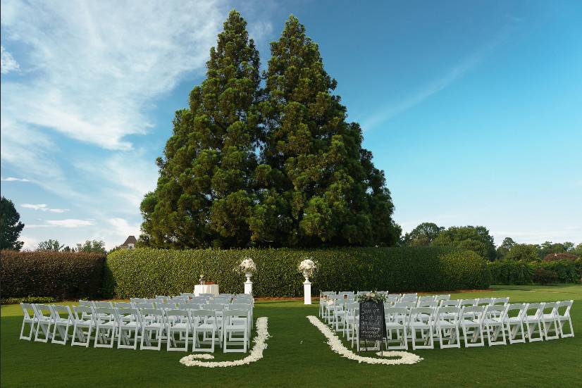 Wedding ceremony setup