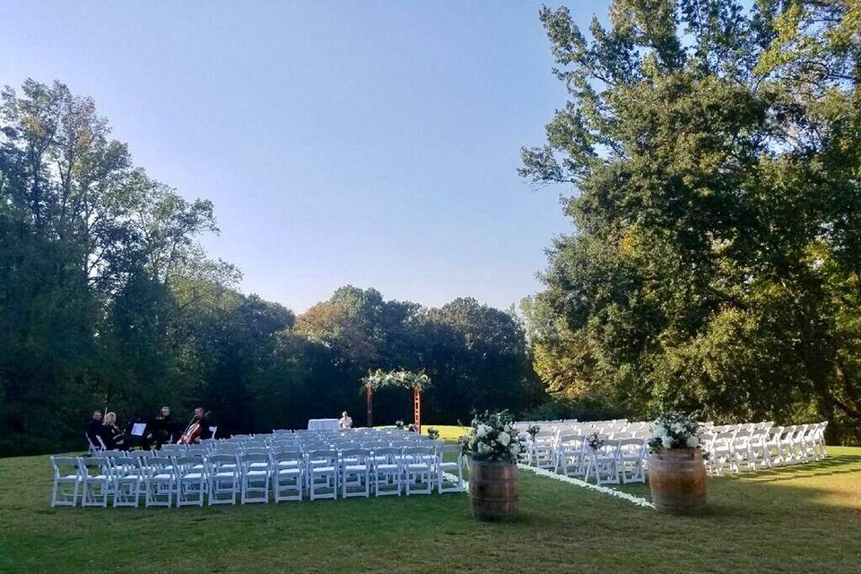 Wedding ceremony setup