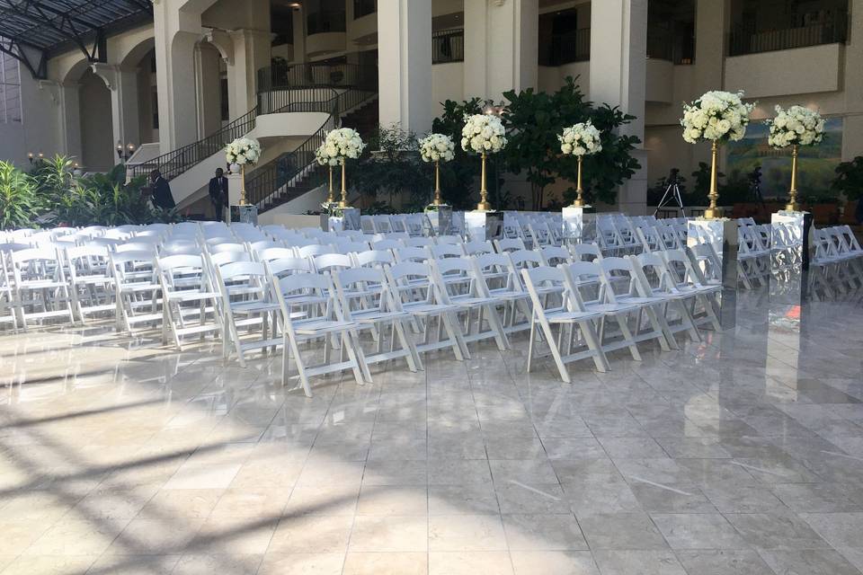 Wedding ceremony setup