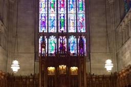 Performing at duke chapel.