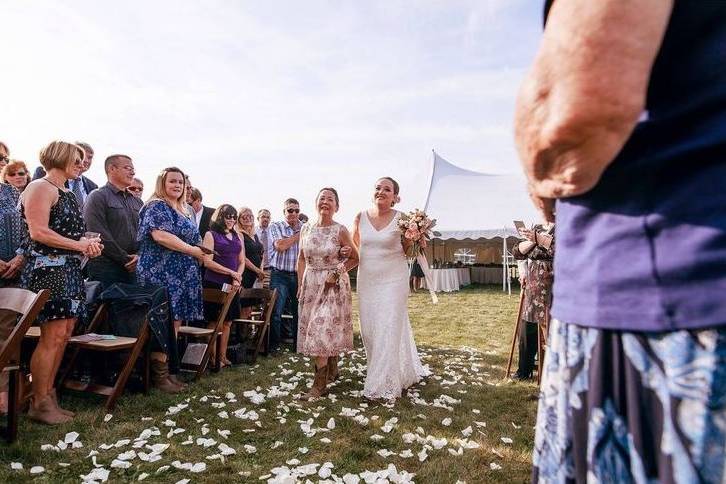 Up the aisle