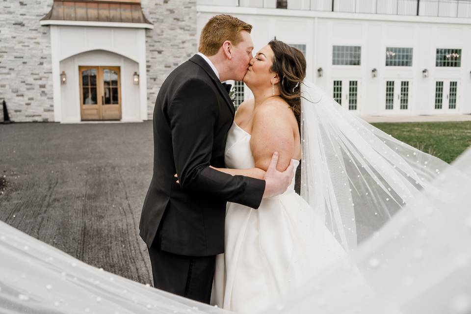 Bride & Groom Kissing