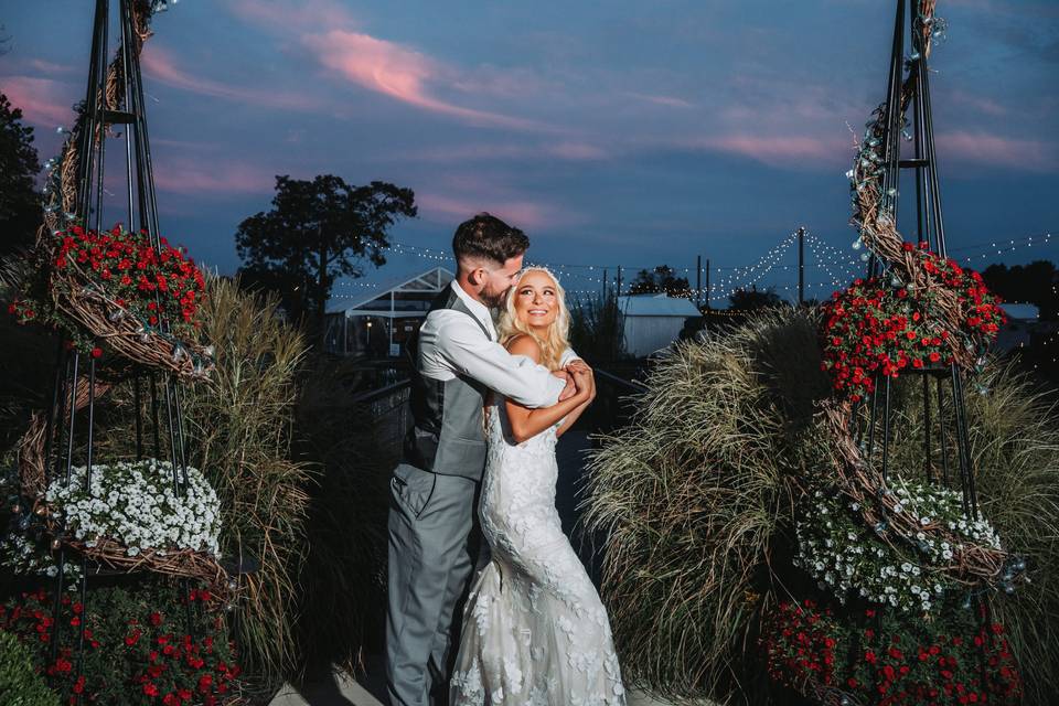 Bride & Groom Night Photo