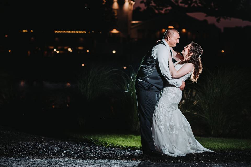 Bride & Groom Night Photo