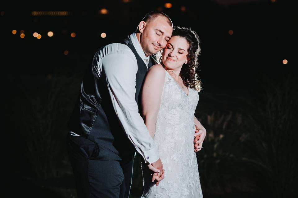 Bride & Groom Night Photo