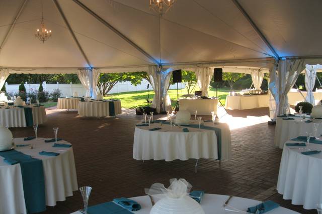 Wedding reception setup