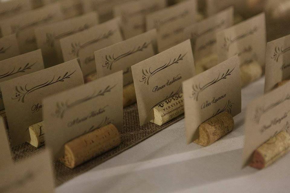 Cork place cards