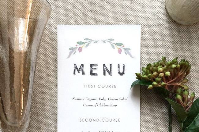 Menu design