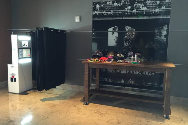Closed Photo Booth at the Ultimate Skybox