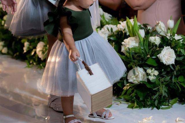 Forest green with white tutu