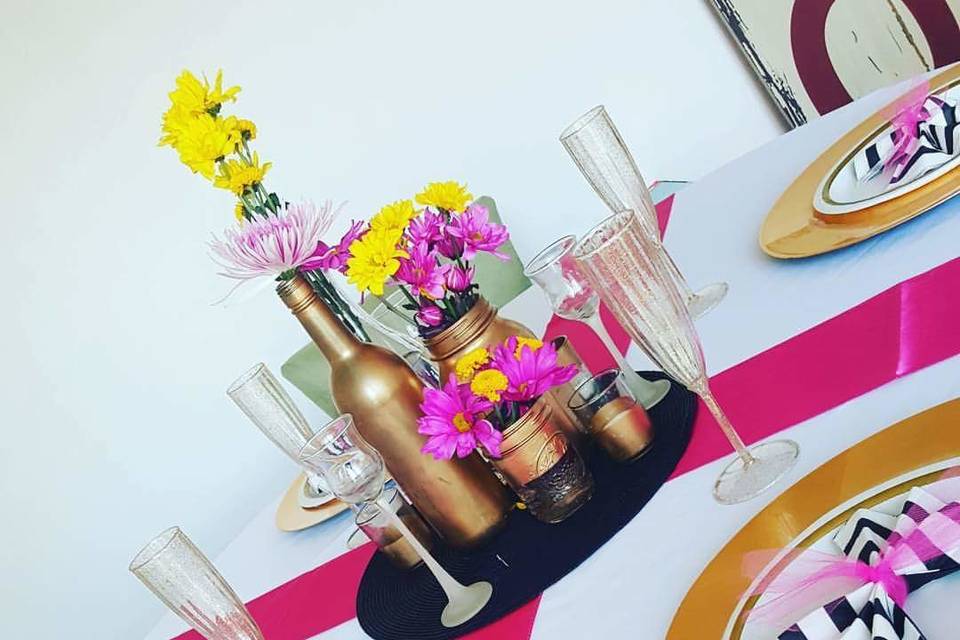 Pink table setup