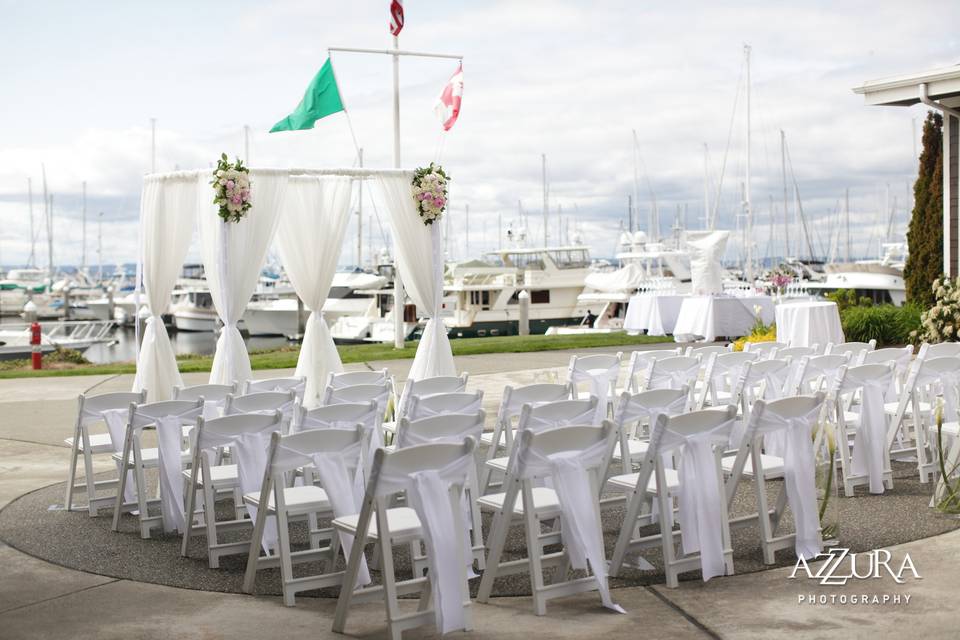 Wedding ceremony area