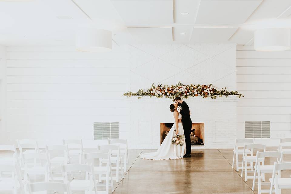 Floral fireplace