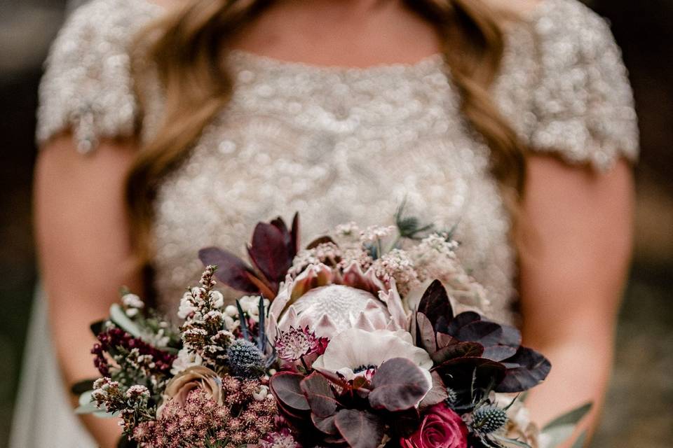 Textured fall bouquet