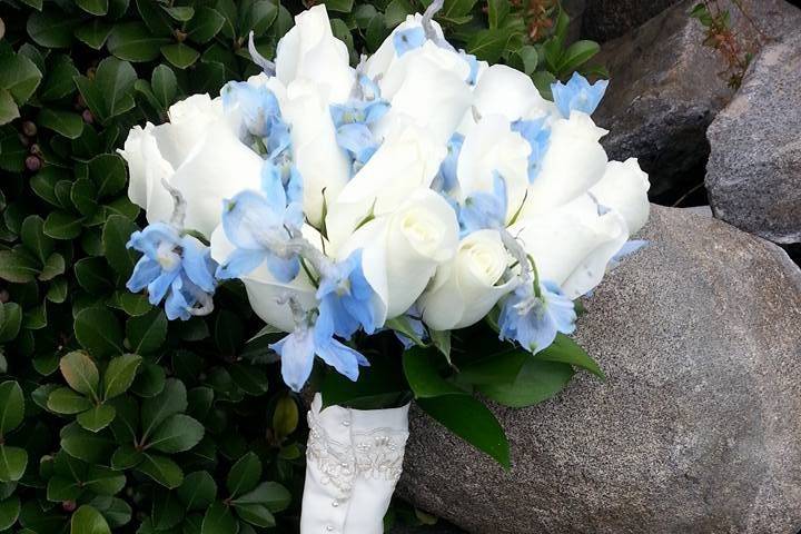 Blue bouquets