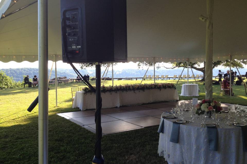 Reception tent