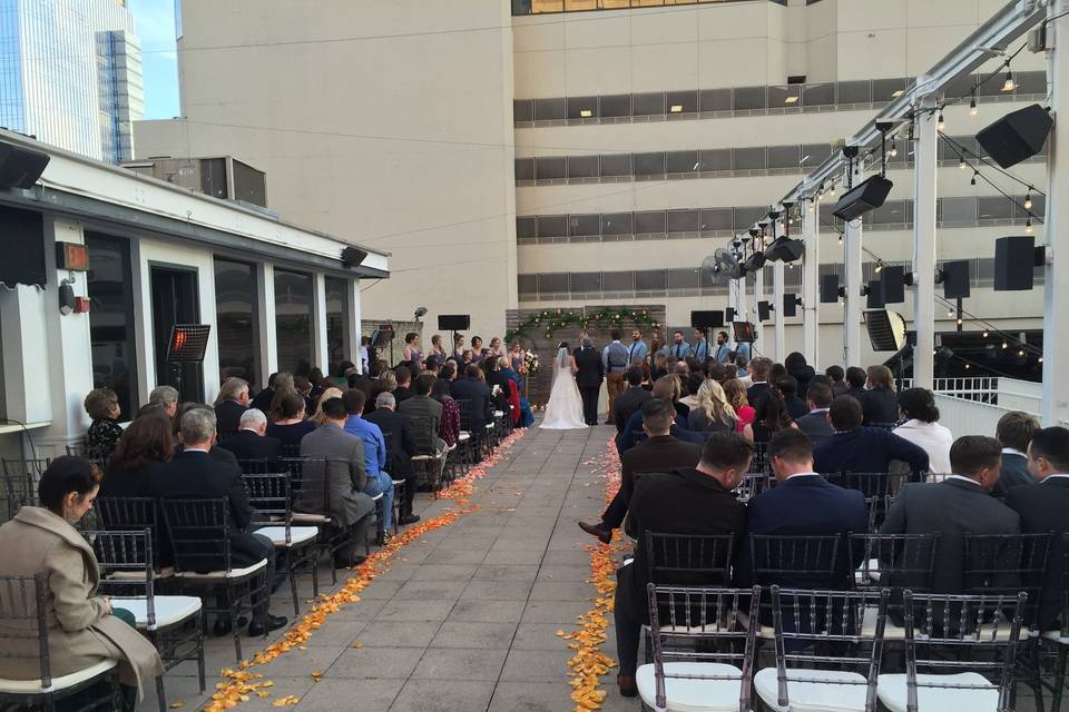 Ceremony at the deck
