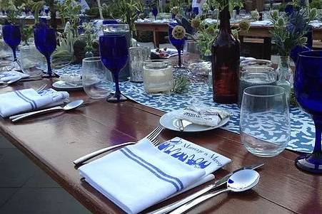 Table setting and glassware